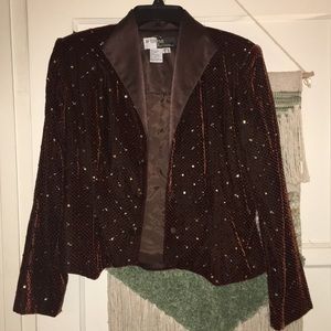 Vintage After Five Beaded Velvet Blazer